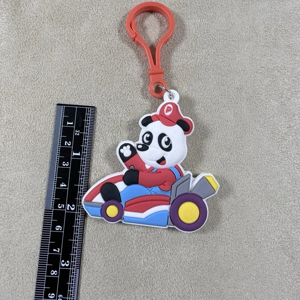 Care Bear in Car Backpack Keychains Clips Purse Charms Bag Tote Fobs (209)